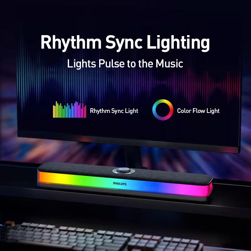 Philips Bluetooth-Lautsprecher SPA6109 mit verstecktem Mikrofon und RGB-Beleuchtung