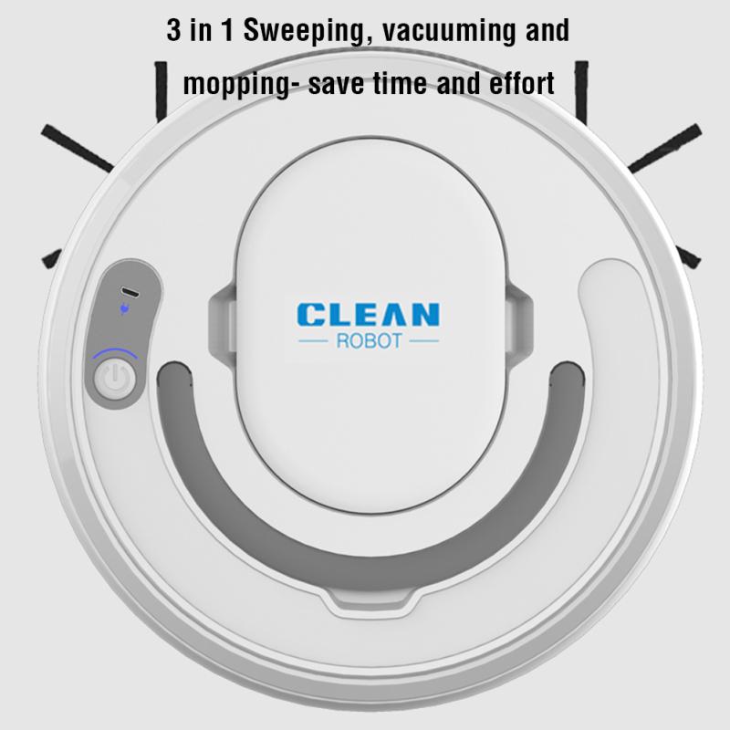 Sweeping Vacuum Cleaner Smart Robot Floor Cleaner 3-In-1 Auto Rechargeable Smart Floor Clean Machine