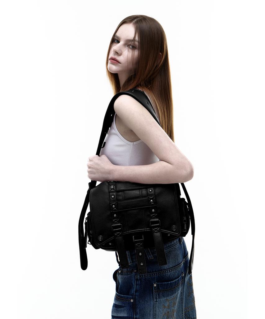 Opus 0012 Op. 10Vlad Studded Cross Bag Black