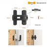 90-Degree Black Hasp Lock for Sliding Barn Doors