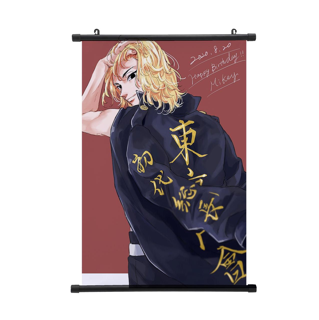 

Аниме Токийские мстители Настенный плакат Майки Сано Мандзиро Хината Скролл Домашний декор Косплей Подвесная картина 40*60cm слоновая кость