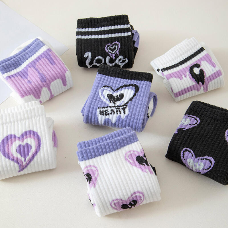 Juliana Purple Heart Women's Compression-Free Socks Set of 6
