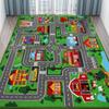 VIKAMA Non-Slip Children's Educational Play Mat City Road Theme Rug Kids' Room Decor Office & Home Floor Mat