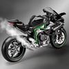 Large Size 1/9 Kawasaki H2R Simulation Spray Motorcycle Model Toy Simulation Alloy Motorcycle Model Boy Car Collection Handmade Gift