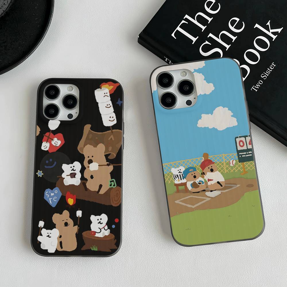 Cute Bear Quokkas Magsafe For IPhone 16 15 11 12 13 14 17 Pro Max PLUS Pro Soft Corrugated Silicone Back Phone Case