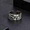 The Hand Of God Vintage Metal Ring Unique Retro Gray Color Adjustable Open Rings Artistic Trendy Religious Jewelry Gift for Men