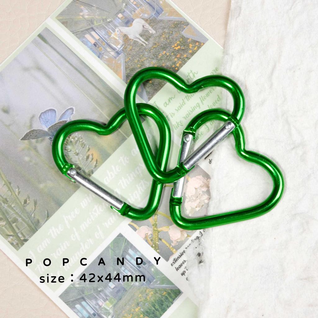 Heart-Shaped Colorful Backpack Keychain with Aluminum Alloy Snap Hook - Outdoor Carabiner Jewelry Pendant