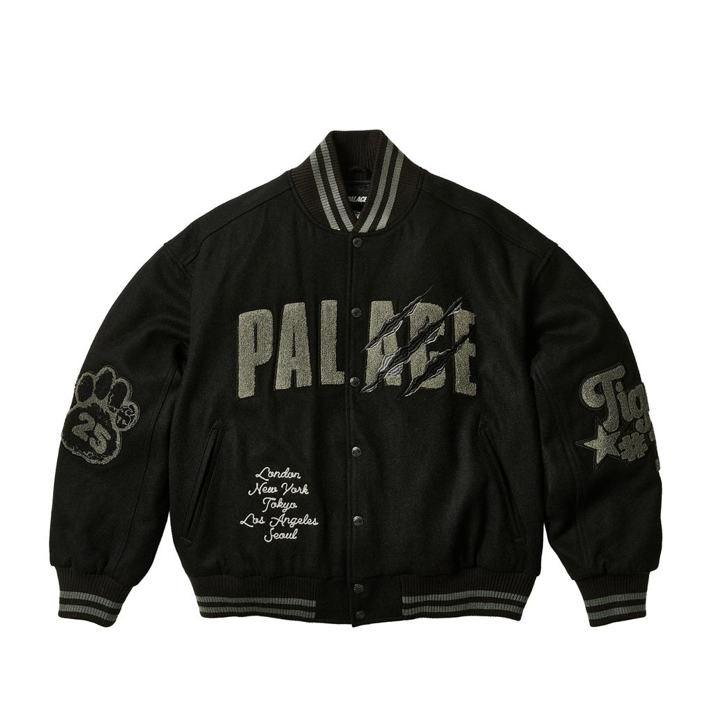 Palace Tora Tora Varsity Jacket Black Unisex Outerwear P28JK007
