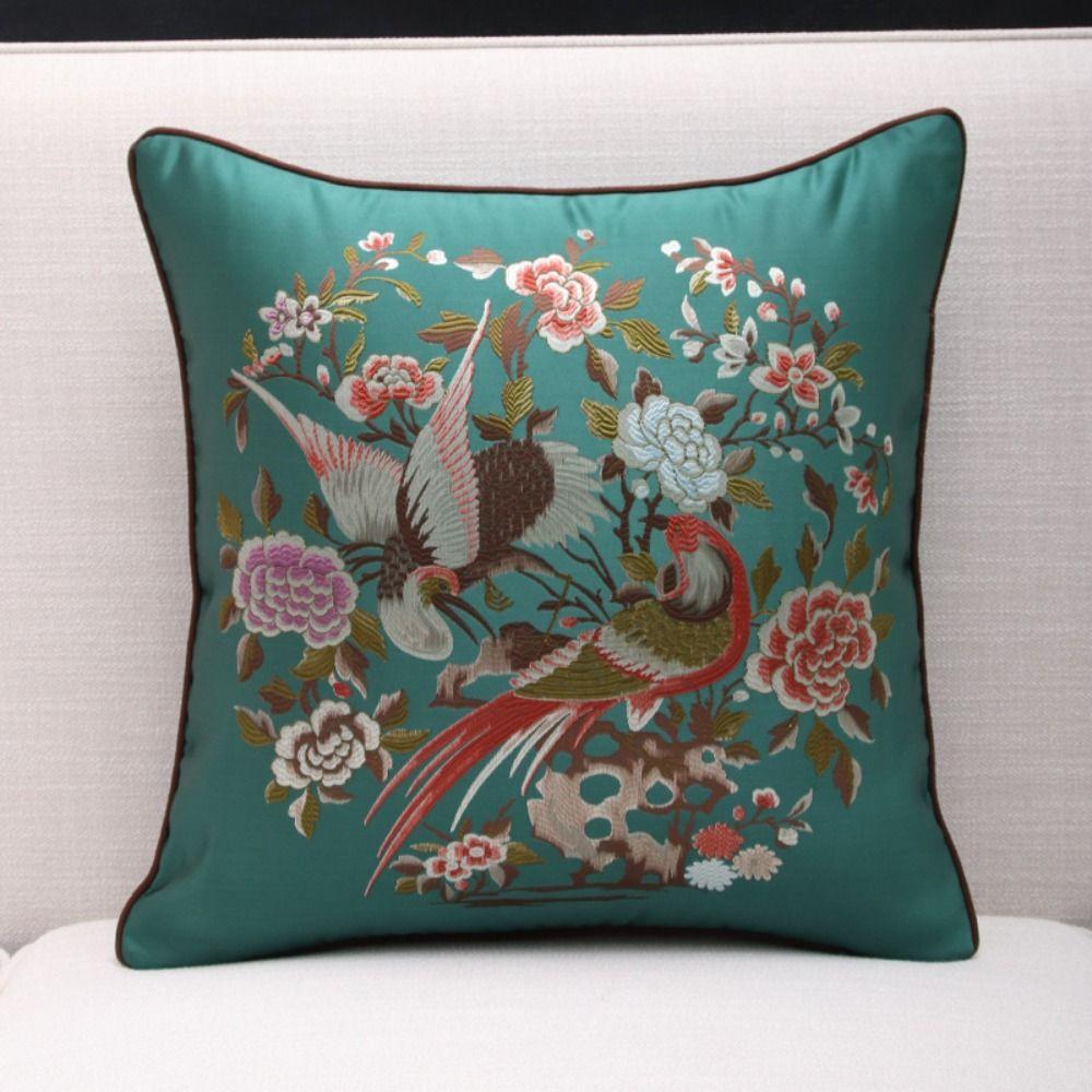 45x45cm Classical Flower Bird Pillowcase Soft Dacron Throw Cushion Cover Children