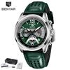 BENYAR 5171 New Fashion Men's Top Leather Quartz Watch Stainless Steel 30M Waterproof Luminous Reloj Hombre Watches for Man