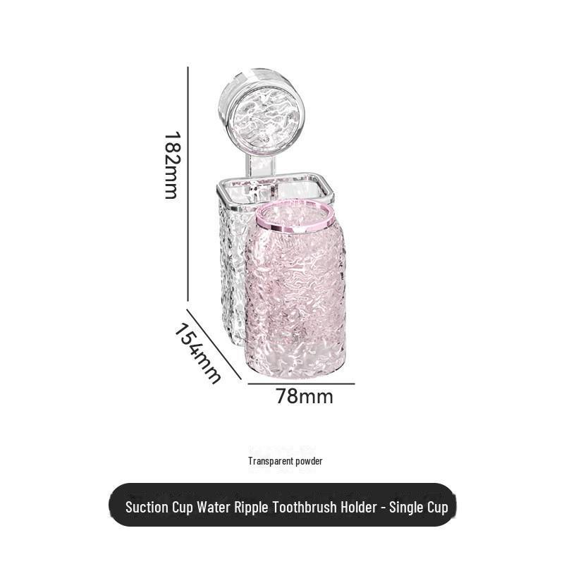 

Настенный держатель зубной щетки и зубной пасты с присоской и стаканчиком для ополаскивателя, без проколов