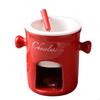 Mxla Microwave Safe Ceramic Fondue Cup For Melting Chocolate Cheese Butter And Caramel