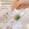 Clear Jewelry Storage Box with Lid, Compartment Case for Rings Earrings and Pendants, Vanity Display and Dresser Use