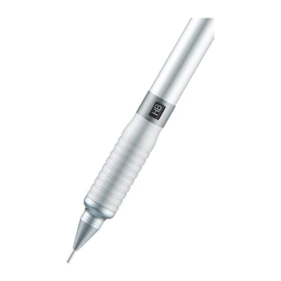 PLATINUM Pro-Use 0.7mm Mechanical Pencil, Silver, MSD-1000C#9, 4mm Guide Pipe for Precise Ruling and Fine Writing, Lightweight, Low Center of