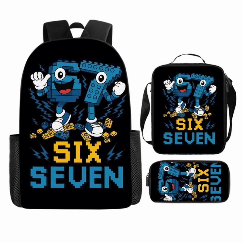 Cartoon Brainrot-Themed Backpack Crossbody Bag Pencil Case School Kids Ages 10-12