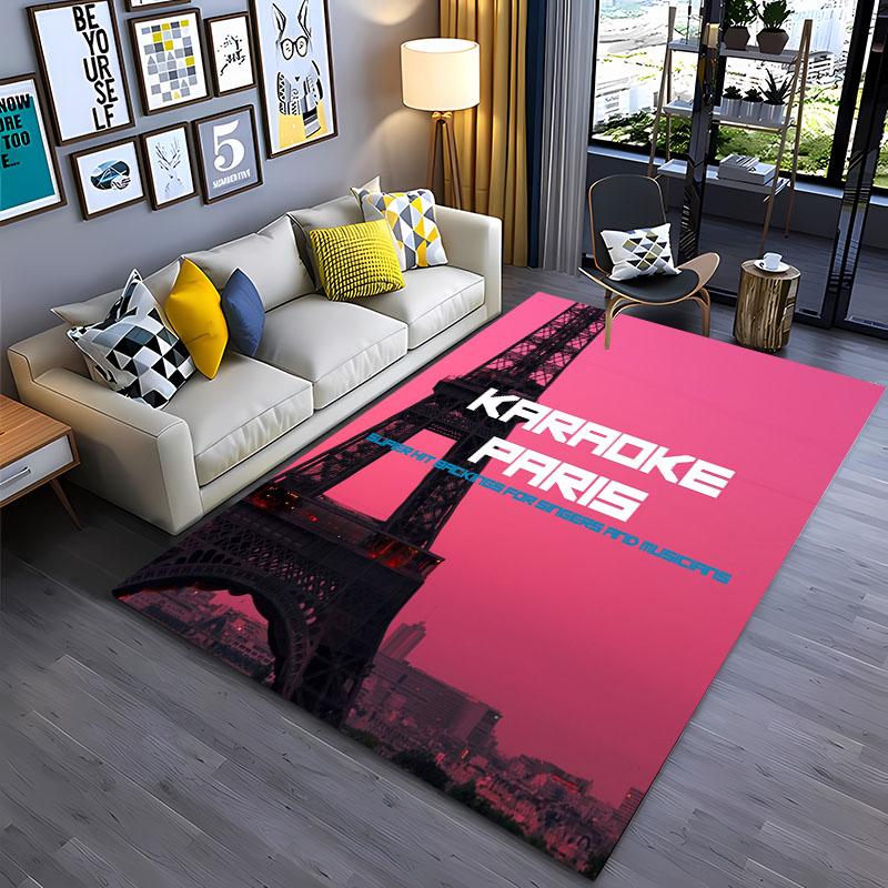 Beautiful Romantic  France Paris Eiffel Tower Carpets for Home Living RoomBedroom Sofa Doormat Kitchen Floor Rugs Anti-slipDecor