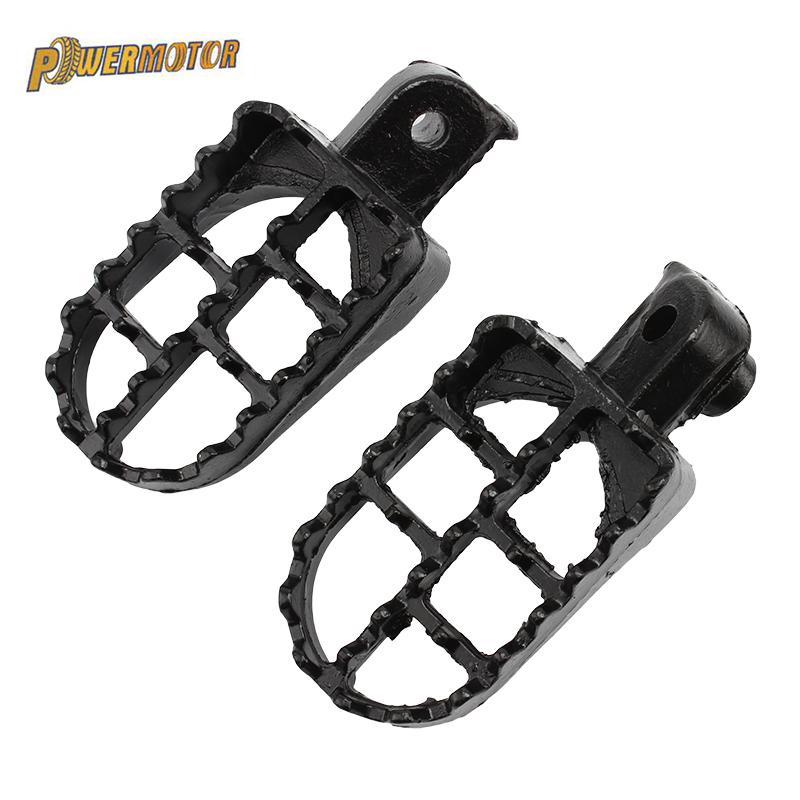 For Yamaha PW 50 80 TW200 Motorcycle Foot Pegs Anti-slip Pedal Spikes Aluminum Alloy Footpegs Dirtbike Motocross Accessories чёрный