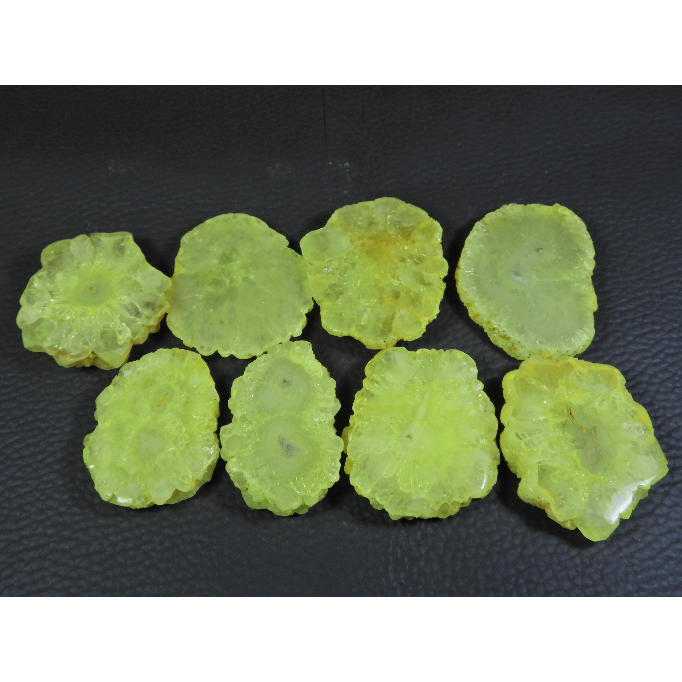 

424Cts. Dyed Solar Druzy Agate Mix Shape Cabochon Loose Gemstone 08Pcs Lot A-679