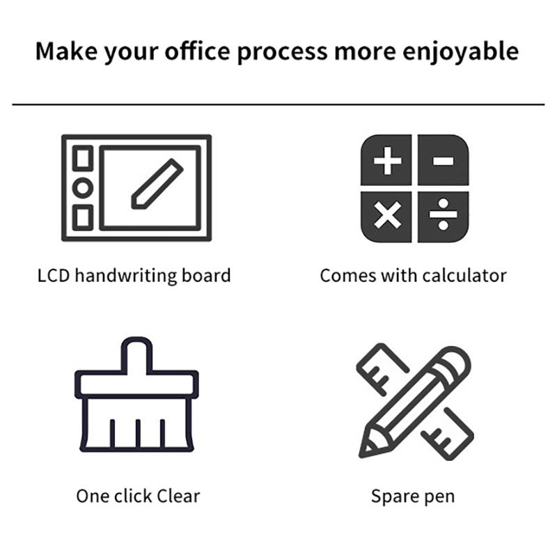 Scientific Calculator With Writing Drawing Tablet Portable 12Digit Lcd Large Display Calculator For Math Study Office Draft Memo