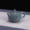 Bafangli Blue Tianmu Glaze 10-Piece Dragon Teapot Tea Set