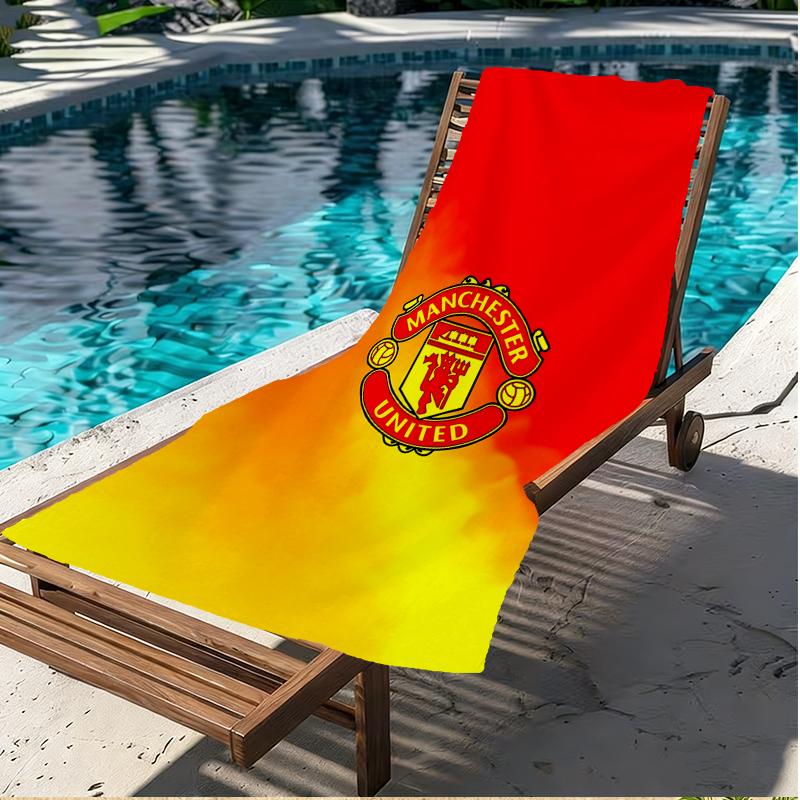 Manchester United F.C Print Beach Towel, Versatile Lightweight Absorbent Beach Towel for Pool Surf Yoga Bathroom, Perfect Birthday Holiday Gift