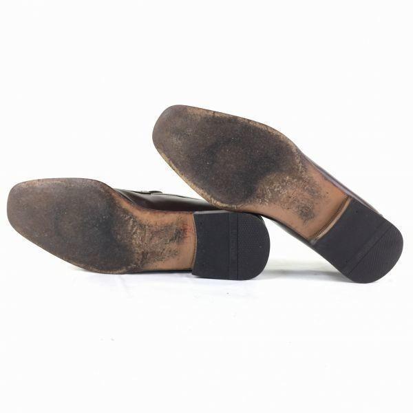 Salvatore Ferragamo Herrenschuhe Loafer Mokassin Slipper Braun Größe 9D 27.0-27.5 Made in Italy(GEBRAUCHT)