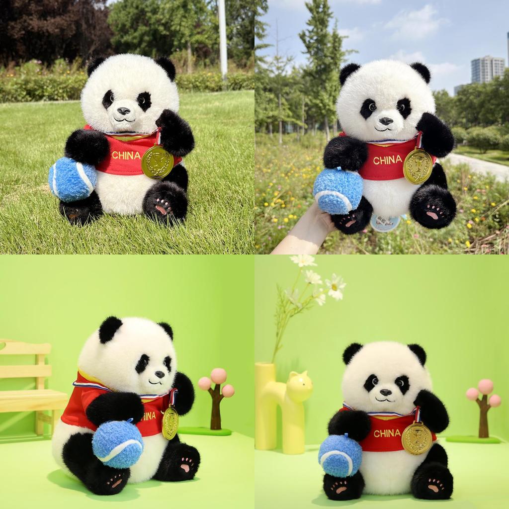 Adorable 30cm Panda Plush Toy Soft Stuffed Animal Gift For Kids Beautifully Designed