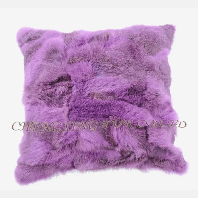 CX-D-17A 50x50cm Pernă Decorativă Cozy pentru Casă Husa Pernă din Blană Naturală de Iepure