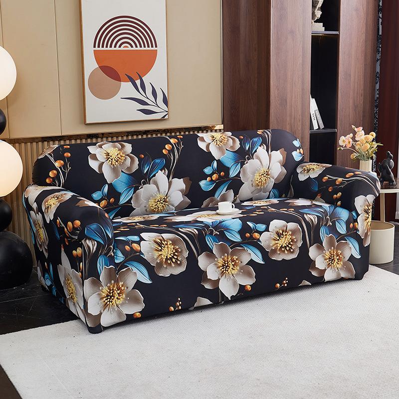Elastic Printed Sofa Cover Single Double Triple Lazy Sofa Cover Non-slip Protective Cover