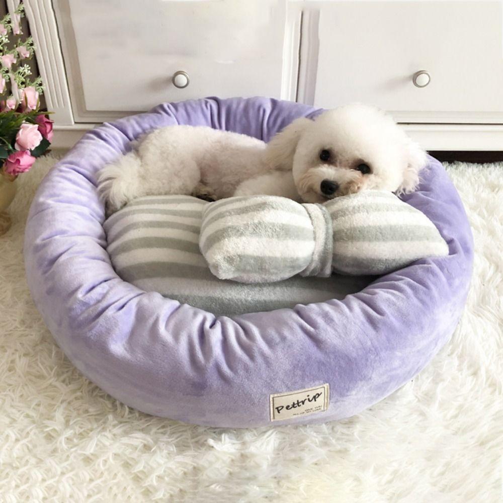 

Crystal Velvet Round Warm Winter Pet Nest with Pillow with Pillow Pet Nest Sofa for Puppy/Kitten