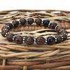 Mahogany Obsidian Gemstone Chakra Bracelet 7.5" Handmade Jewelry For Gift, Stretchable Bracelet, Natural Beads Bracelet CSB-39