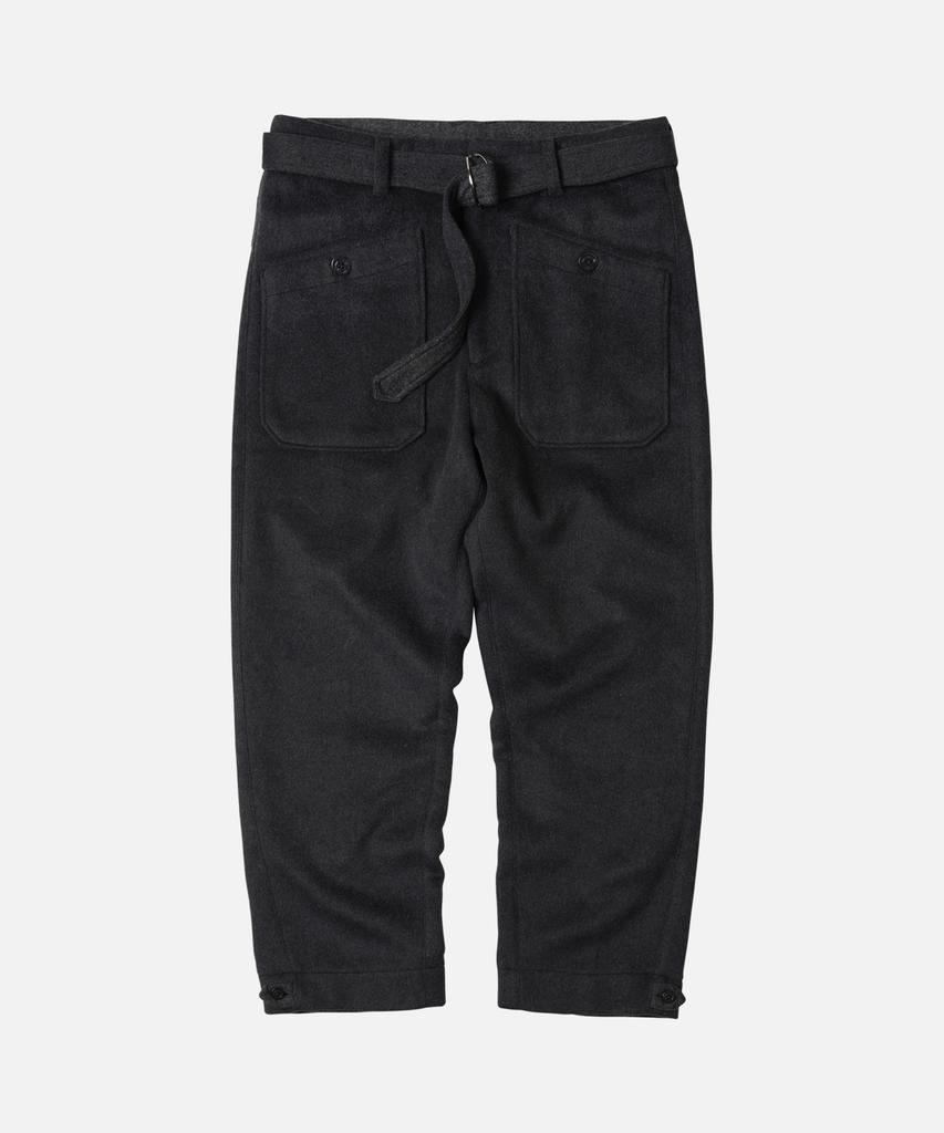 FRIZMWORKS Wool Belted Deck Pants _ Charcoal