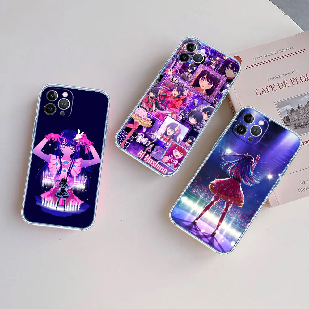 HK55 Oshi No Ko Ai Hoshino Soft Shell Transparent Phone Case for Motorola Moto G7 G8 G9 G84 G85 G73 G24 G15 Z2 Play Power Plus