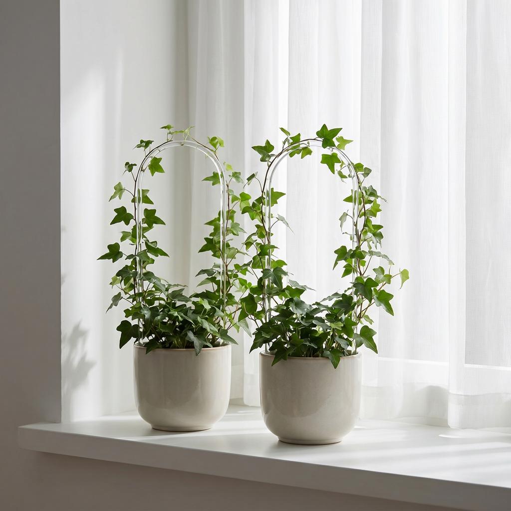2 Pezzi Pali di Supporto per Piante a Forma di U in Acrilico Supporti per Piante Rampicanti Pali per Piante da Giardino per Piante da Interno ed Esterno