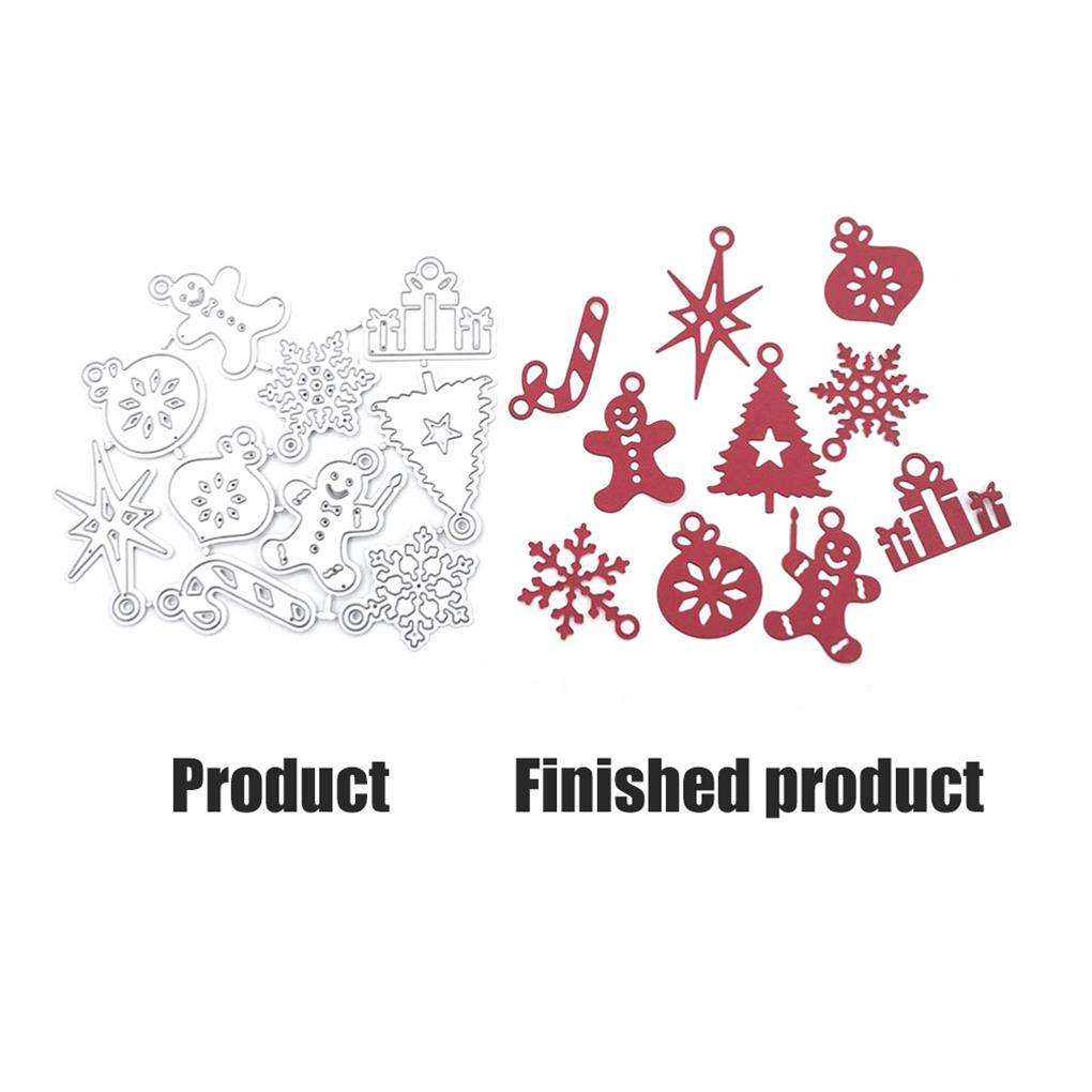 1 Set Weihnachten Stanzformen DIY Stanzform Weihnachten Scrapbook Prägung Glatte Dekorationen Neujahrskartenherstellung