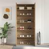 Shoe Cabinet with Shelf Brown 80 x 35.5 x 180 cm Engineered Wood