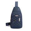 Women's Embroidered Nylon Chest Bag, Unisex Crossbody Sling Pack, Lightweight Travel Hiking Bag