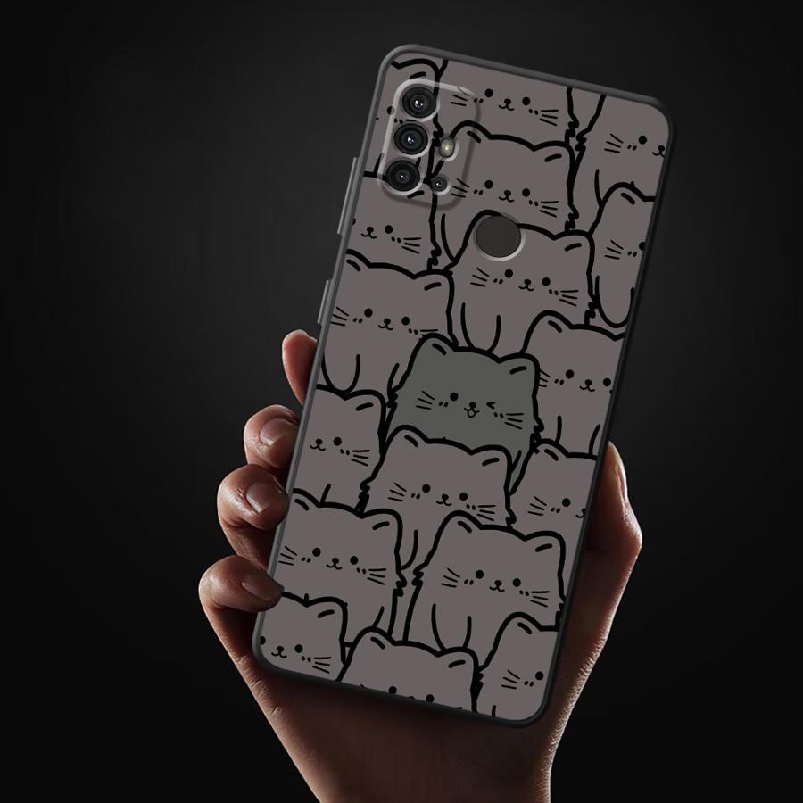 Phone Cover Case for Motorola Moto G52 G22 Edge40 Edge 20 Pro 30 Lite G73 G50 G32 G60s G71 G53 G30 G51 Cartoon Cute Cat