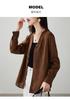 Women's 2026 Spring Fashion Versatile Commuter Shirt with Linen Mulberry Silk V-neck Long sleeved Shirt