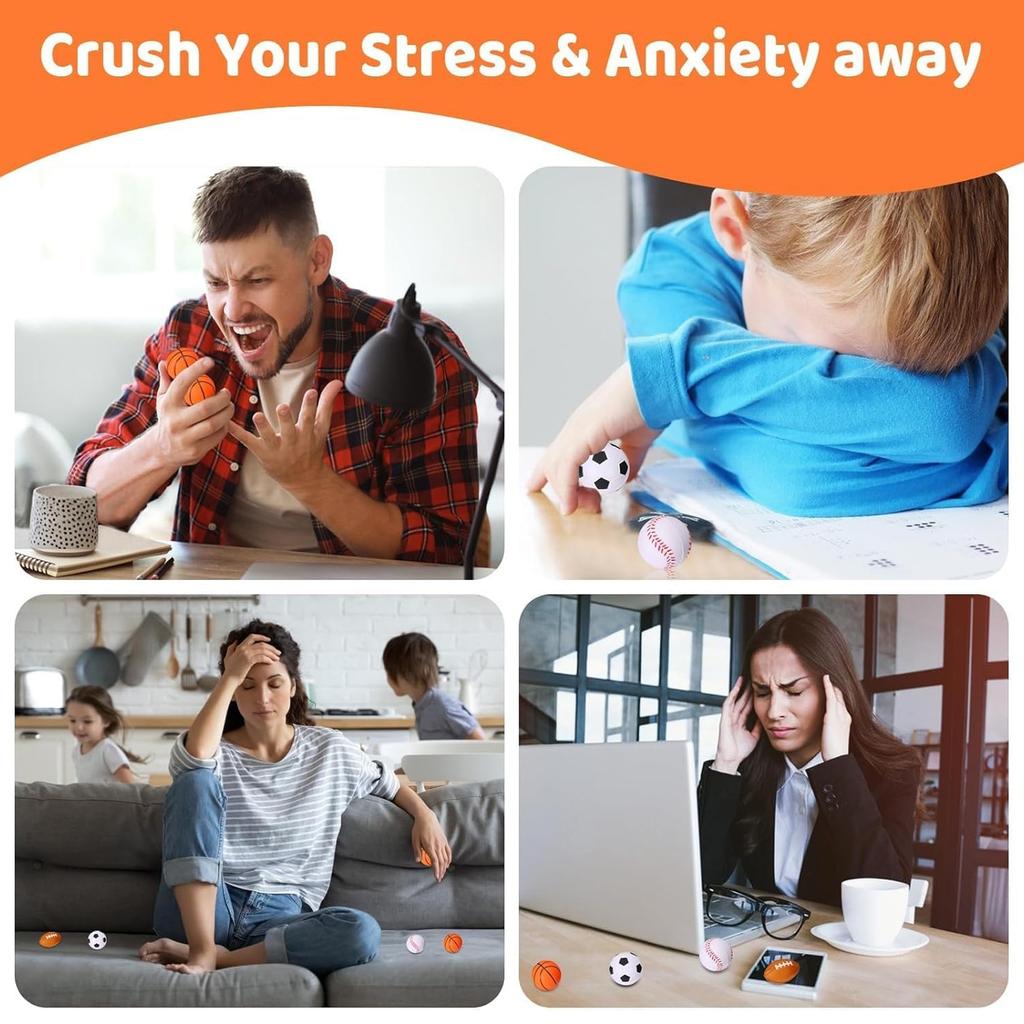 Stress Relieving Ball, Release Ball, Pinch Toy, Football, Basketball, Rugby, Pu Foam Ball, Portable Stress Relieving Tool