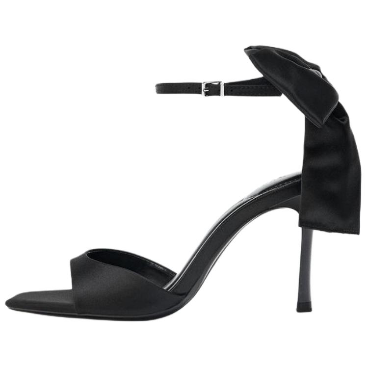 

Zara Модные Удобные Сандалии на одной лямке 9 см Женские сандалии Черные 2354610800 37