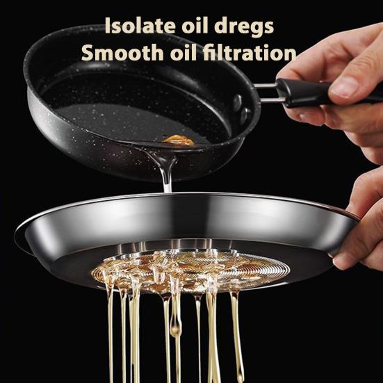 Yousheng Bacon Grease Container Stainless Steel Oil Pot with Filter And Lid Dual Handle Lard Pot Kitchen Oil Storage Jar