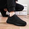 Large size summer breathable mesh shoes fly-woven mesh soft sole autumn black sneakers casual
