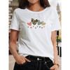 European Size Women'S Leopard Print Heart Pattern Short-Sleeved T-Shirt | Vibrant Color Print, Casual Round Neck, for Spring and Summer, Everyday Wear