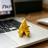 3D Printed Cheese Sculpture Novelty with Movable Joints, Funny Limb Toy Slice Figurine Fidget for Stress Relief, Office Desk Accessories Delicate