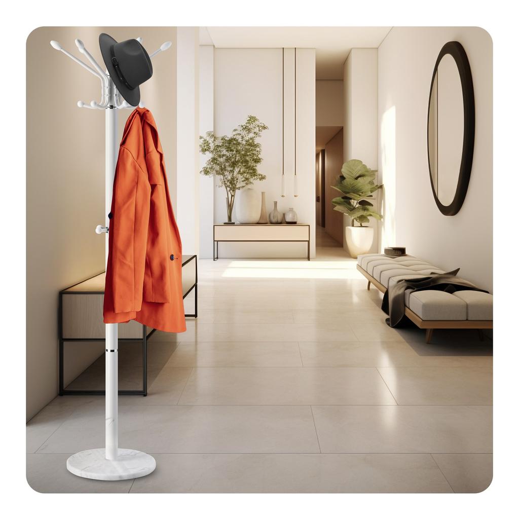 Standing Clothes Rack With Marble Base Massido 684301