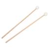 2PCS Bell Mallet Maple Handle Rubber Head Wonderful Sound Quality Xylophone Mallet for Marimba White