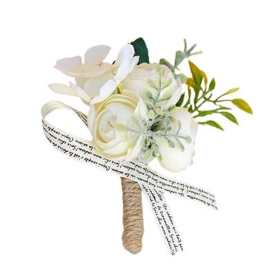 Bride and Groom Boutonniere Bridesmaid and Groomsmen Corsage Rose Boutonniere