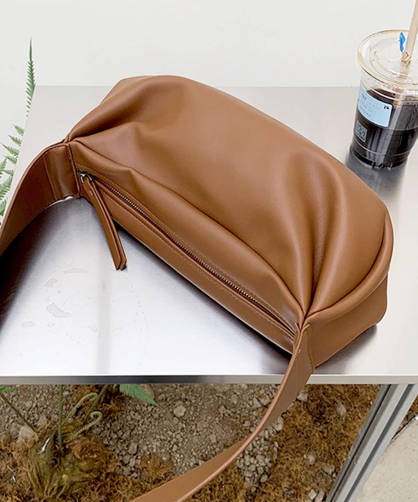 Ninon Women's Shoulder Bag, Wide, Single-Handle, Comfortable, Horizontal, PU Leather, Mini Shoulder Bag, Stylish, Casual, Simple, Office, Faux