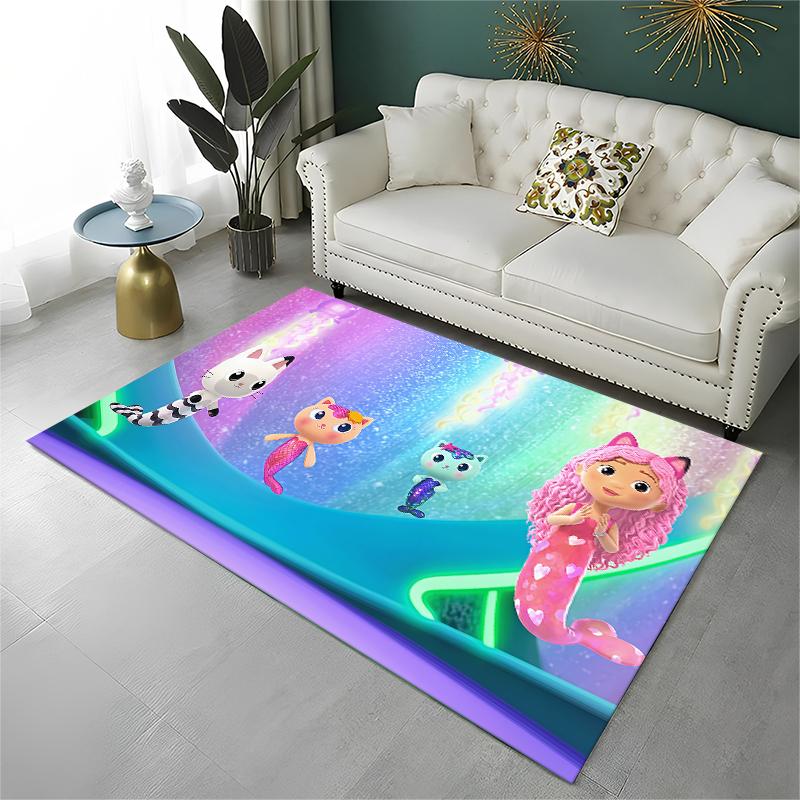 

Cartoon Gabby Dollhouse Girl Carpet Rug for Playroom Bedroom Living Room Sofa Home Decor,kid Area Rug Non-slip Floor Mat Gift 40x60cm